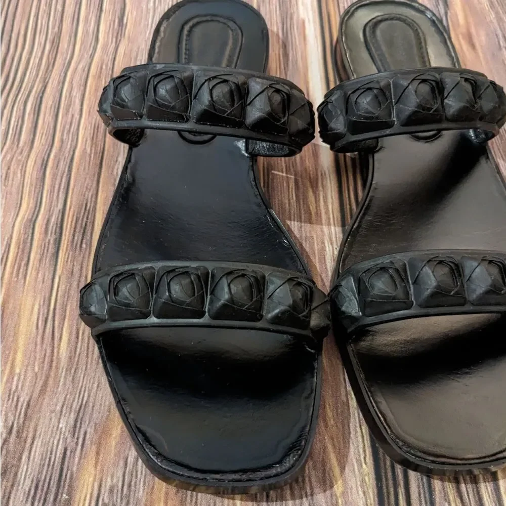 Stuart Weitzman Rosette Sandals
